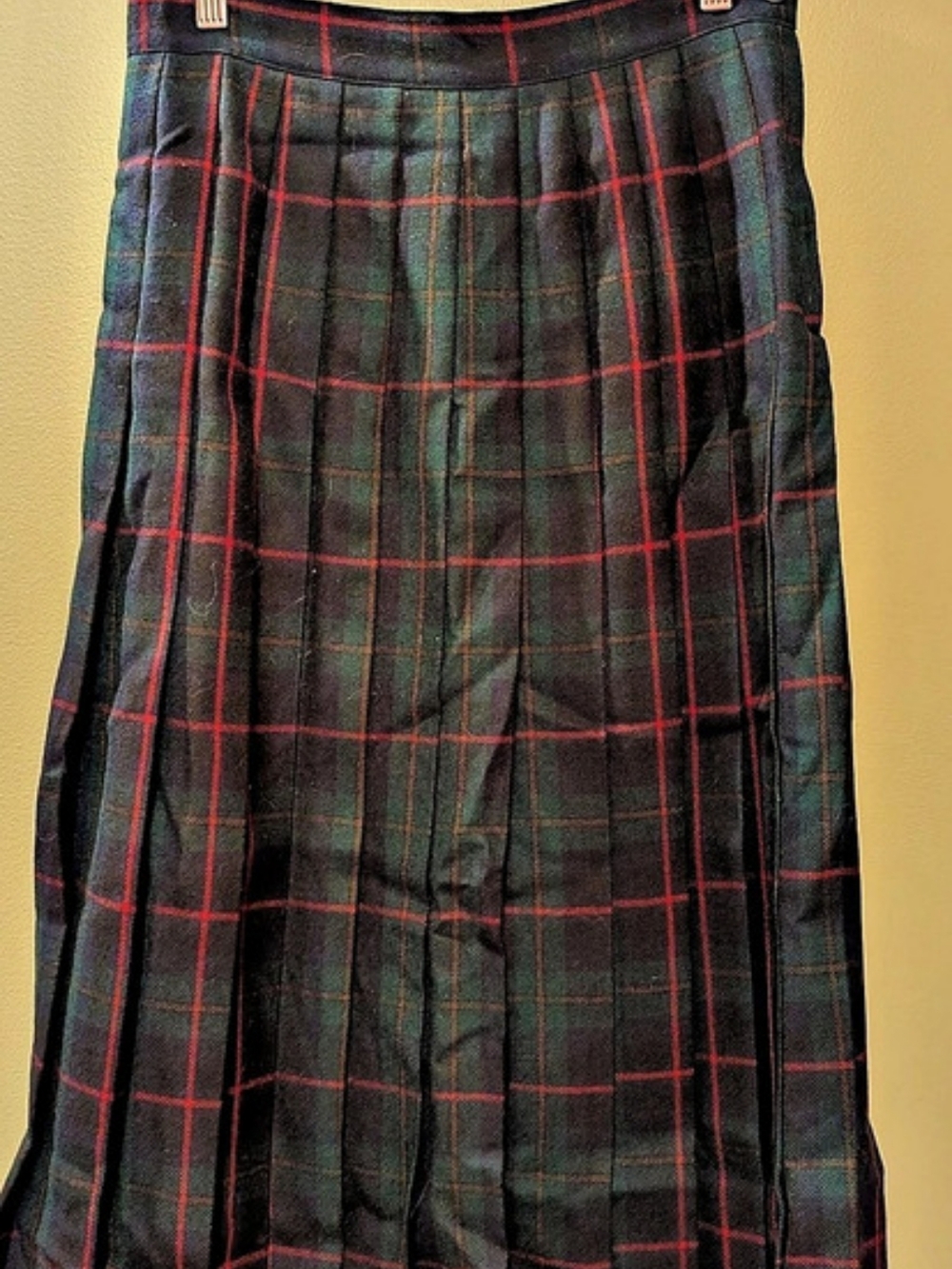Gordon C. Collection Plaid Wool Maxi Skirt Size 12